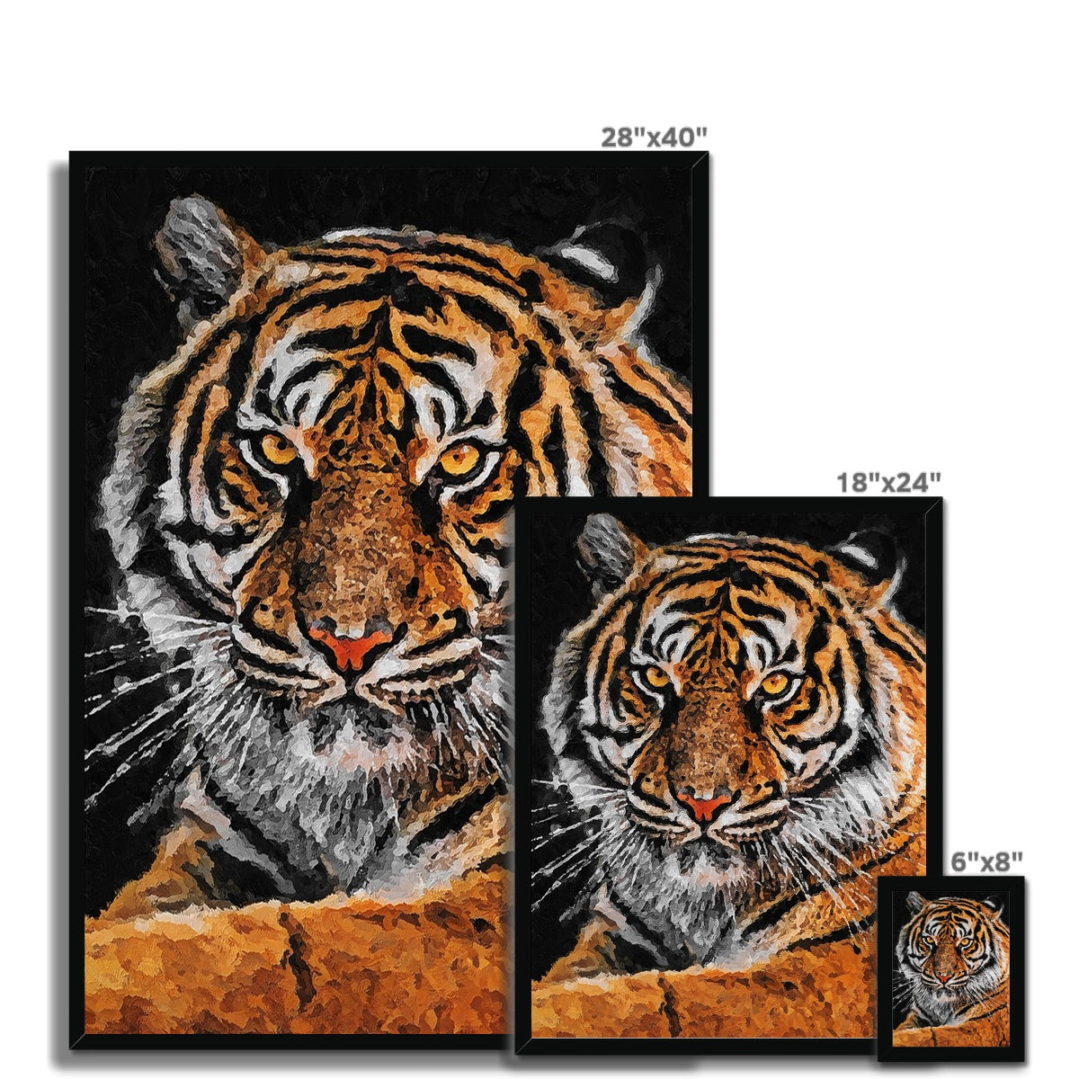 Tiger Oil Palette Print Framed Print
