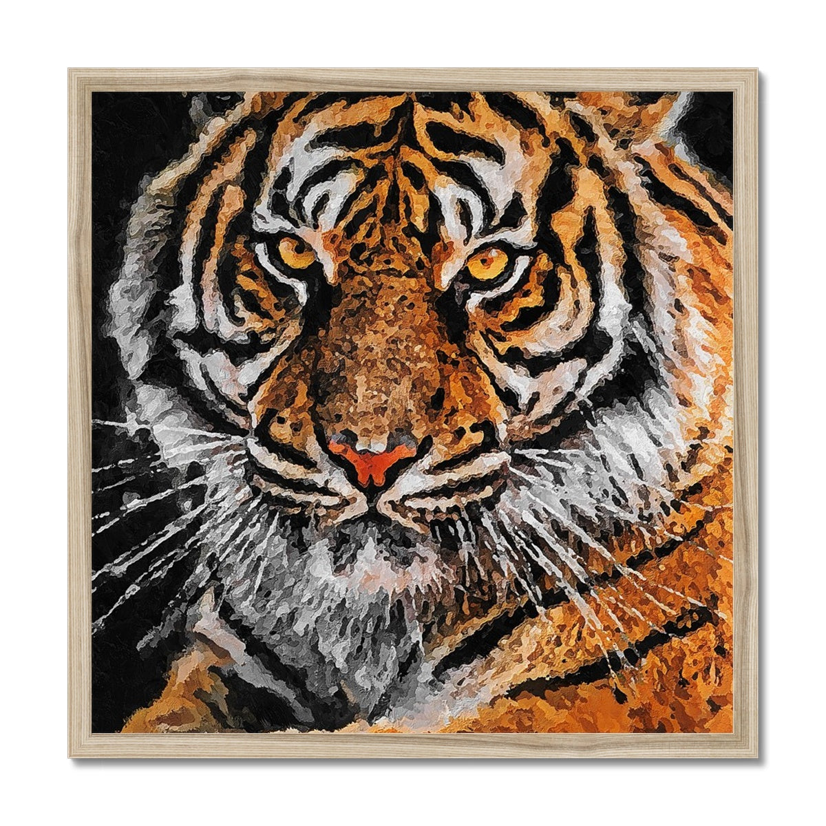Tiger Oil Palette Print Framed Print