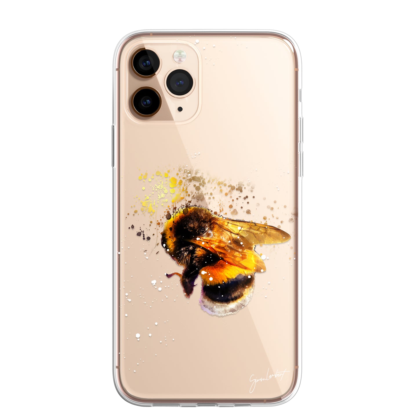 Insects Bumble Bee Case Splatter Art CLEAR Phone Cover Case for iPhone 14 13 12
