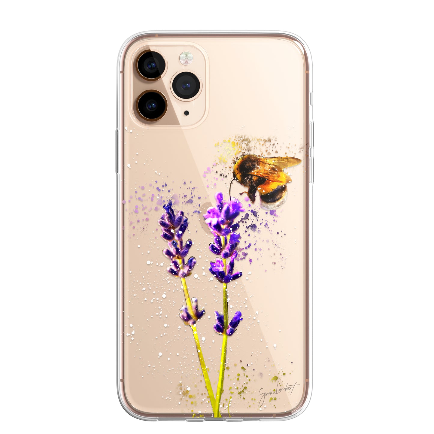 Insects Bumble Bee Case Splatter Art CLEAR Phone Cover Case for iPhone 14 13 12