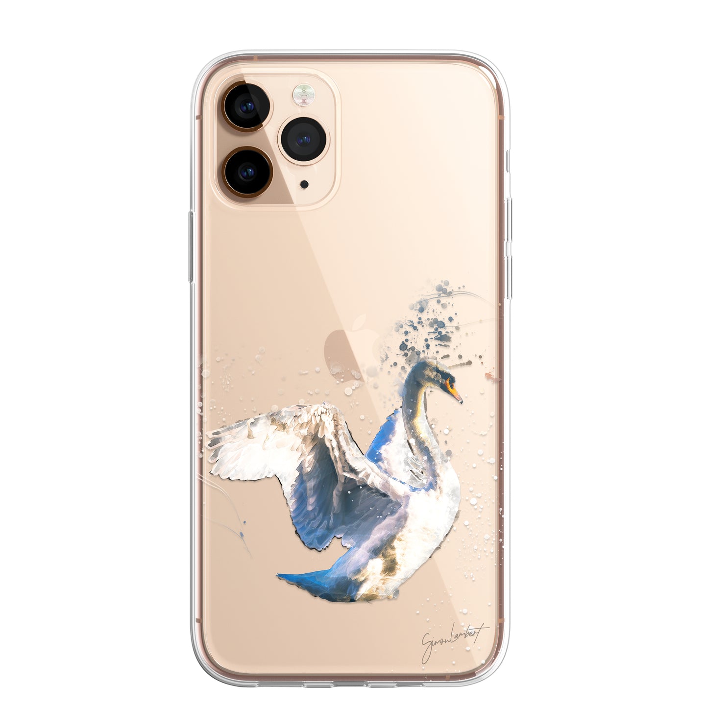 British Birds Phone Case Splatter Art CLEAR Cover Case for iPhone 14 13 12 Pro +
