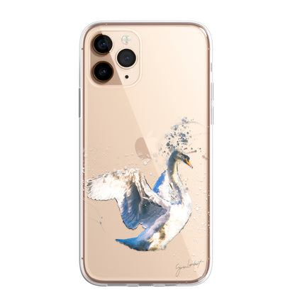 British Birds Phone Case Splatter Art CLEAR Cover Case for iPhone 14 13 12 Pro +