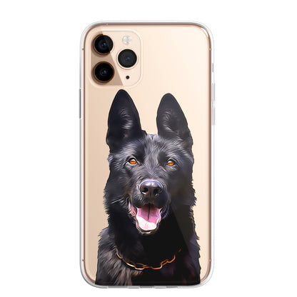 German Shepherd Alsatian Dog Phone Case Art CLEAR Cover Case for iPhone 14 13 12