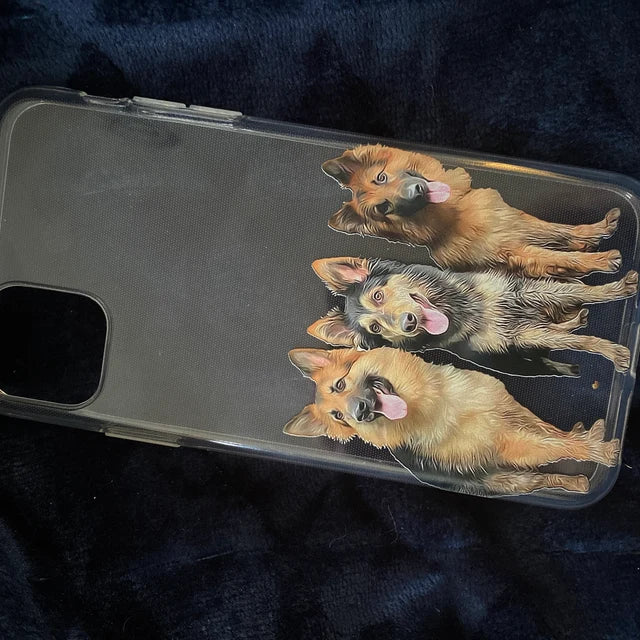 PET Painting Portrait Dog Cat Personalised Phone Cover Case for iPhone 14 13 12+
