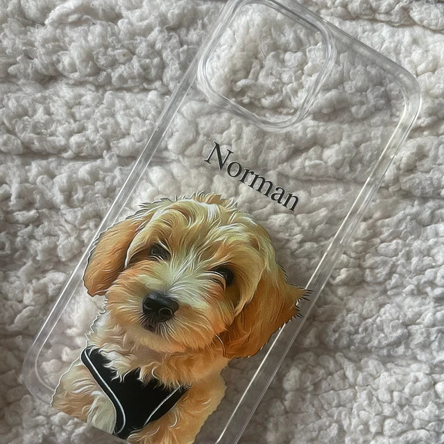 PET Painting Portrait Dog Cat Personalised Phone Cover Case for iPhone 14 13 12+