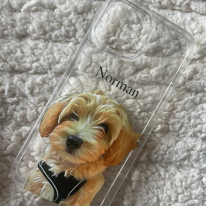 PET Painting Portrait Dog Cat Personalised Phone Cover Case for iPhone 14 13 12+
