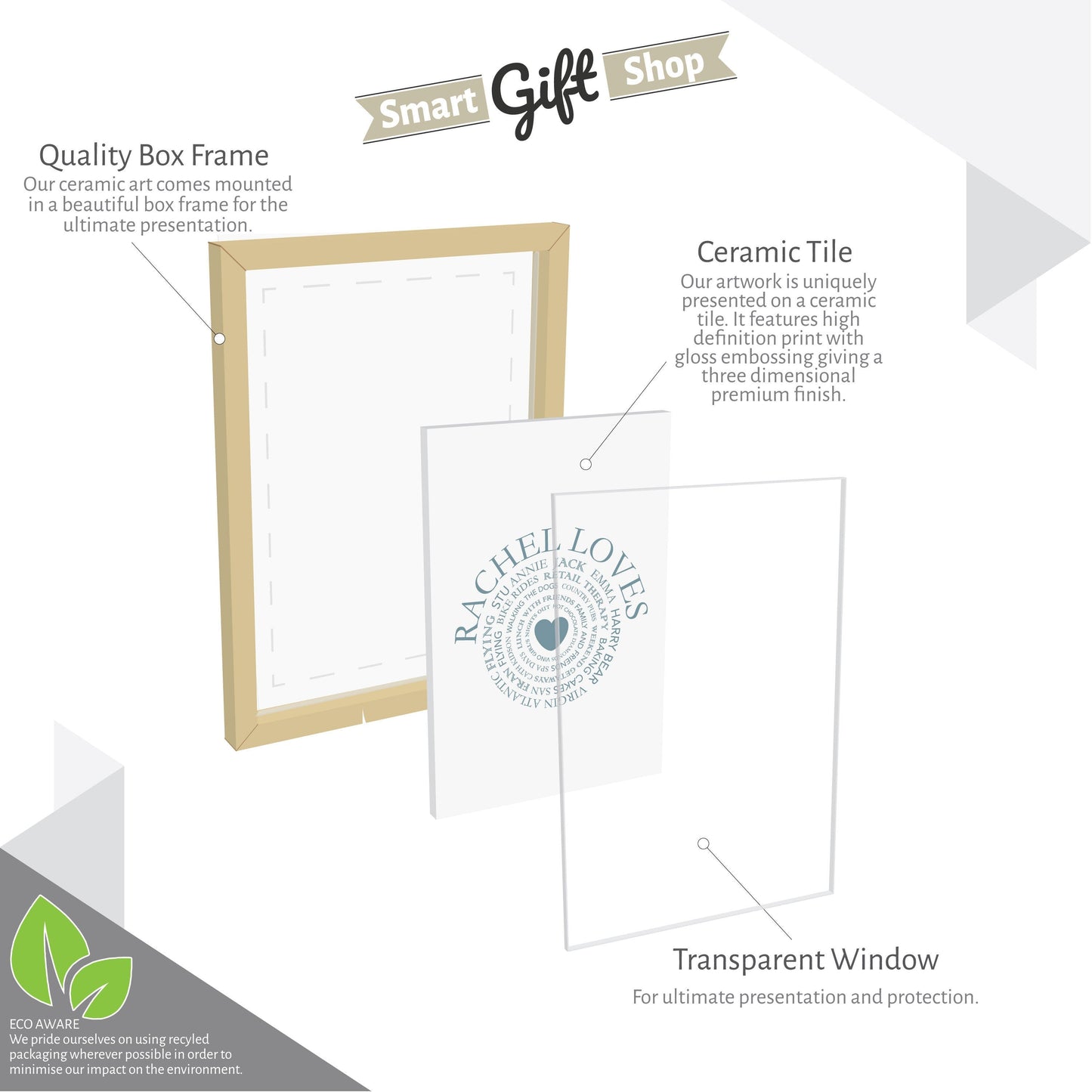 Tiger Portrait Brush Splatter Style Artwork - Framed CERAMIC TILE Art