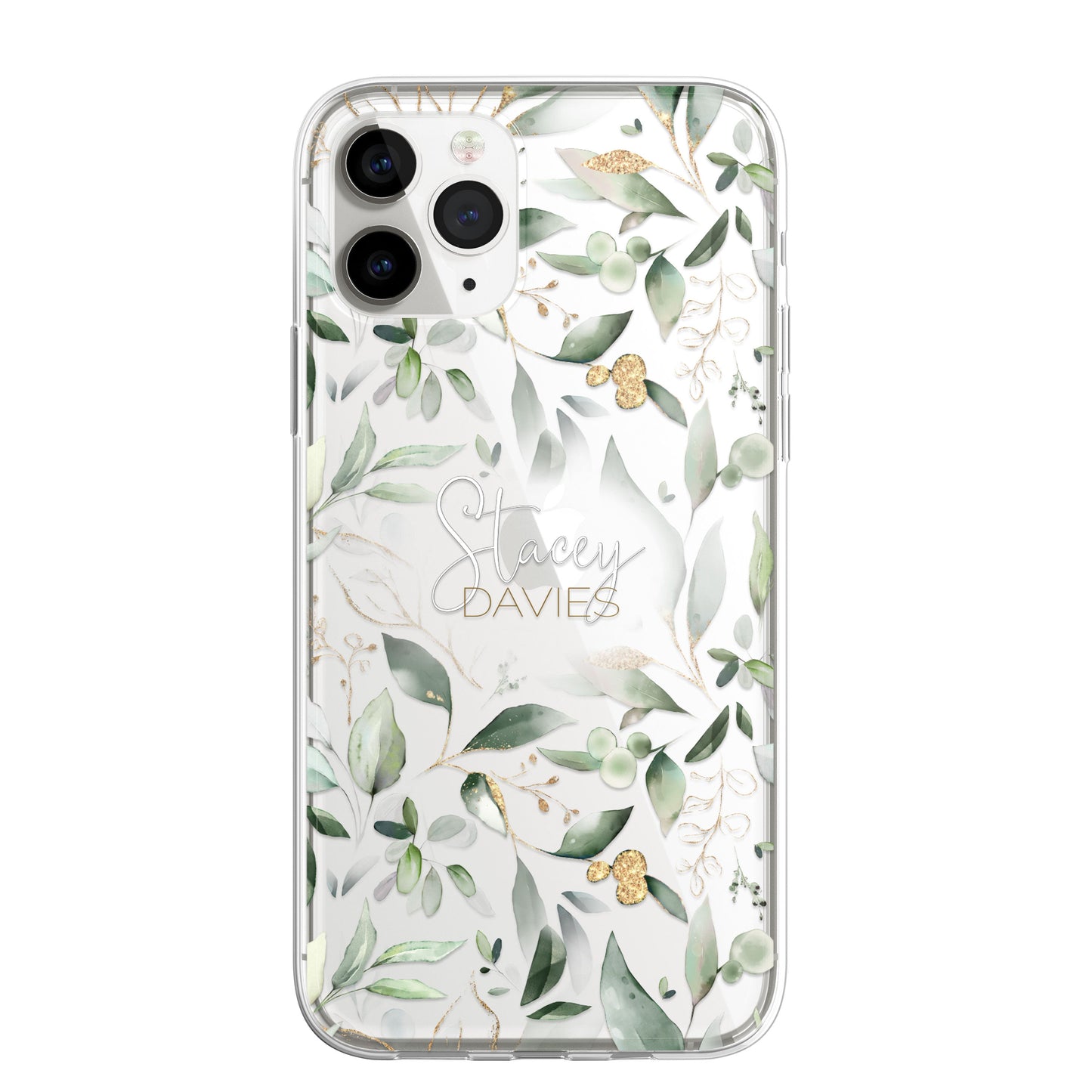 Personalised Floral Botanic Custom CLEAR Cover Case Flower for Samsung S21 S20