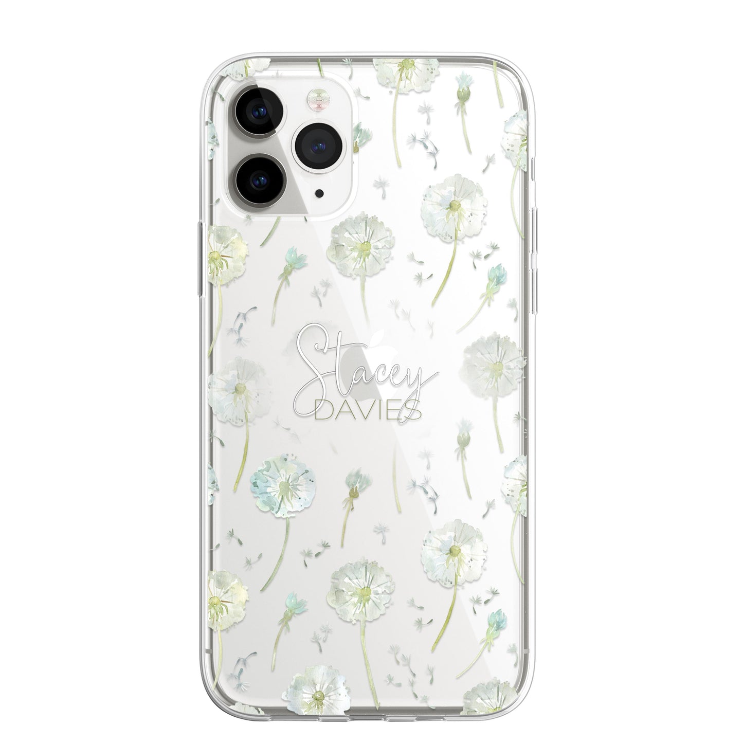 Personalised Floral Dandelions Custom CLEAR Cover Case Flower for Samsung S21 S2