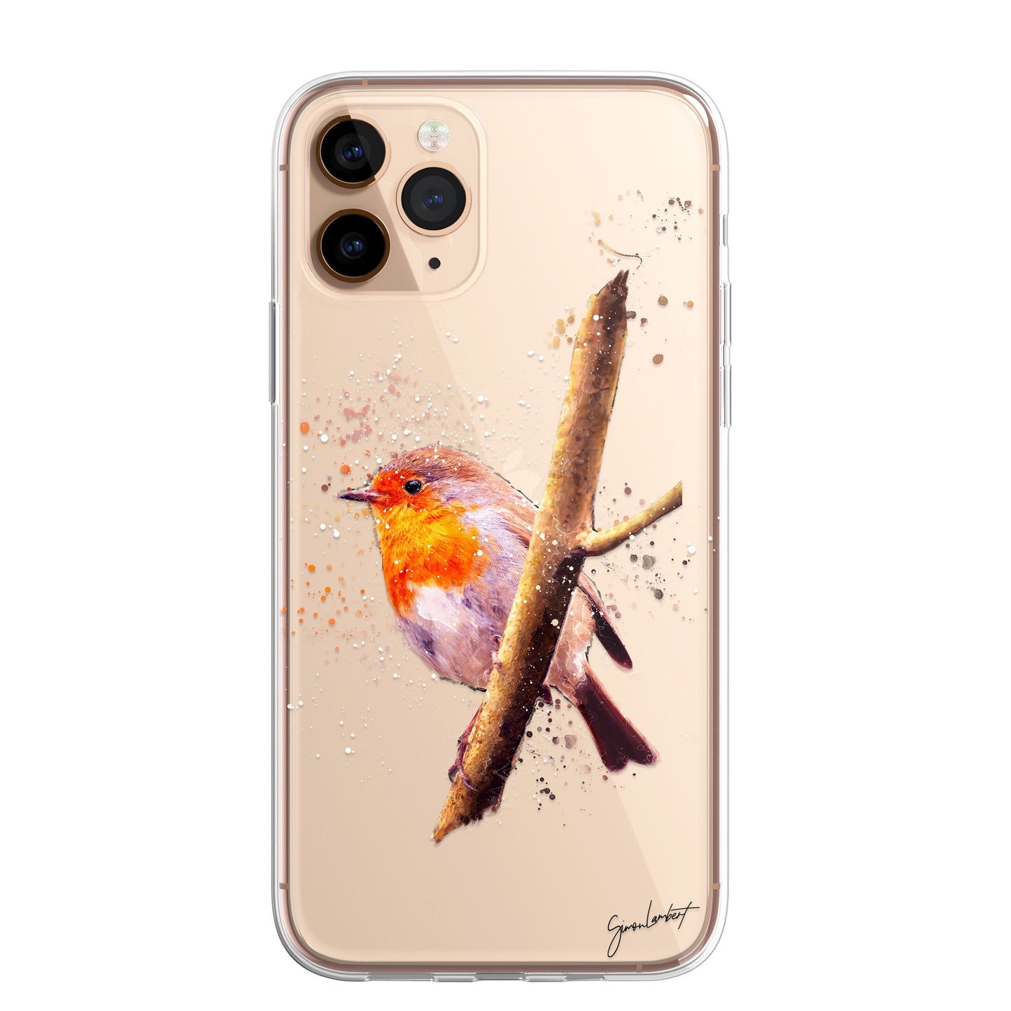British Birds Phone Case Splatter Art CLEAR Cover Case for Samsung Galaxy Range