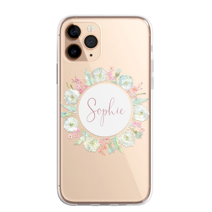 Personalised Floral Dandelions Custom CLEAR Cover Case Flower for Samsung S21 S2