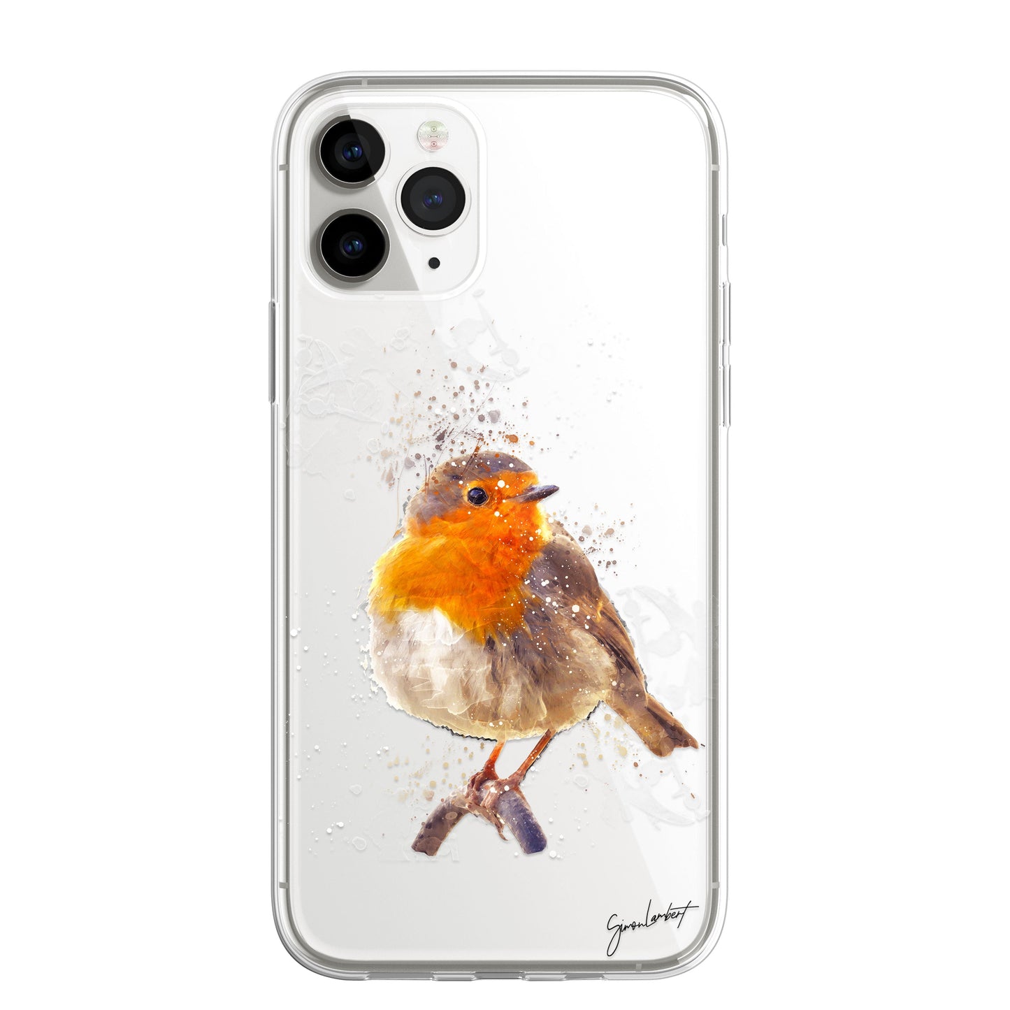 British Birds Phone Case Splatter Art CLEAR Cover Case for Samsung Galaxy Range