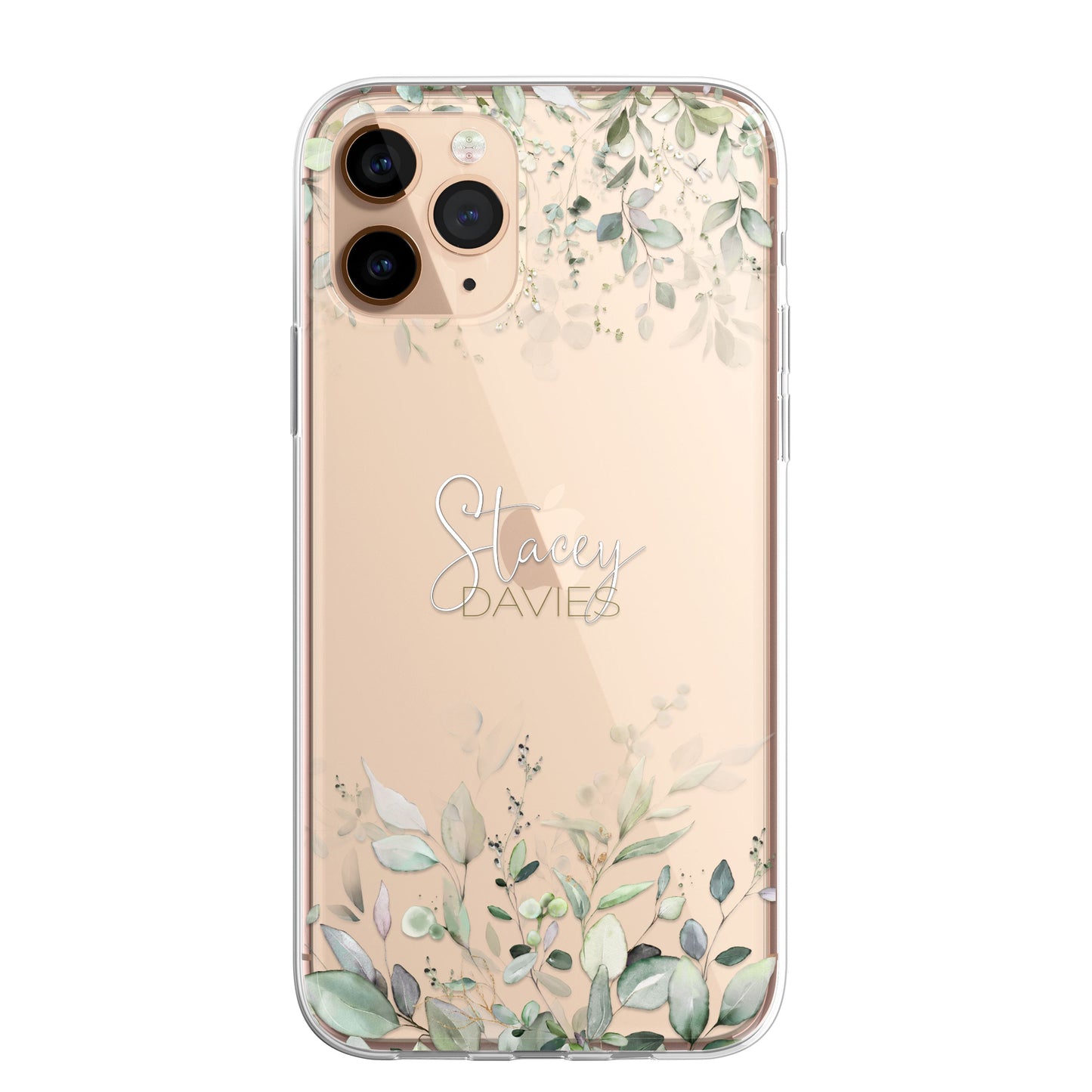 Personalised Floral Botanic Custom CLEAR Cover Case Flower for Samsung S21 S20