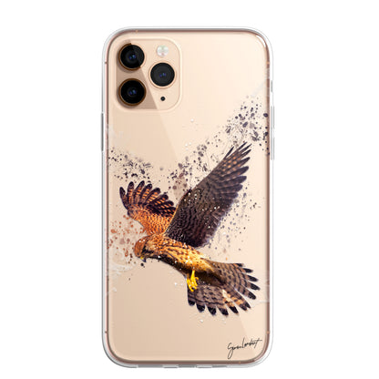 British Birds Phone Case Splatter Art CLEAR Cover Case for iPhone 14 13 12 Pro +