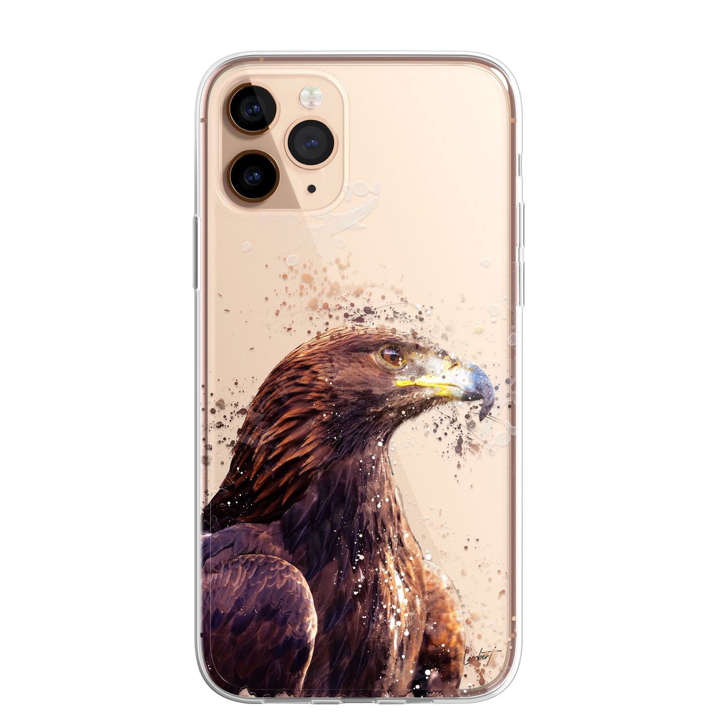 British Birds Phone Case Splatter Art CLEAR Cover Case for iPhone 14 13 12 Pro +