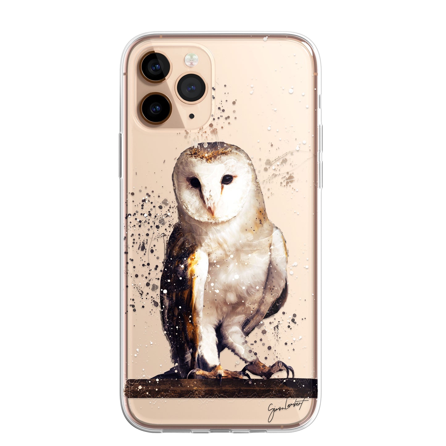 British Birds Phone Case Splatter Art CLEAR Cover Case for iPhone 14 13 12 Pro +