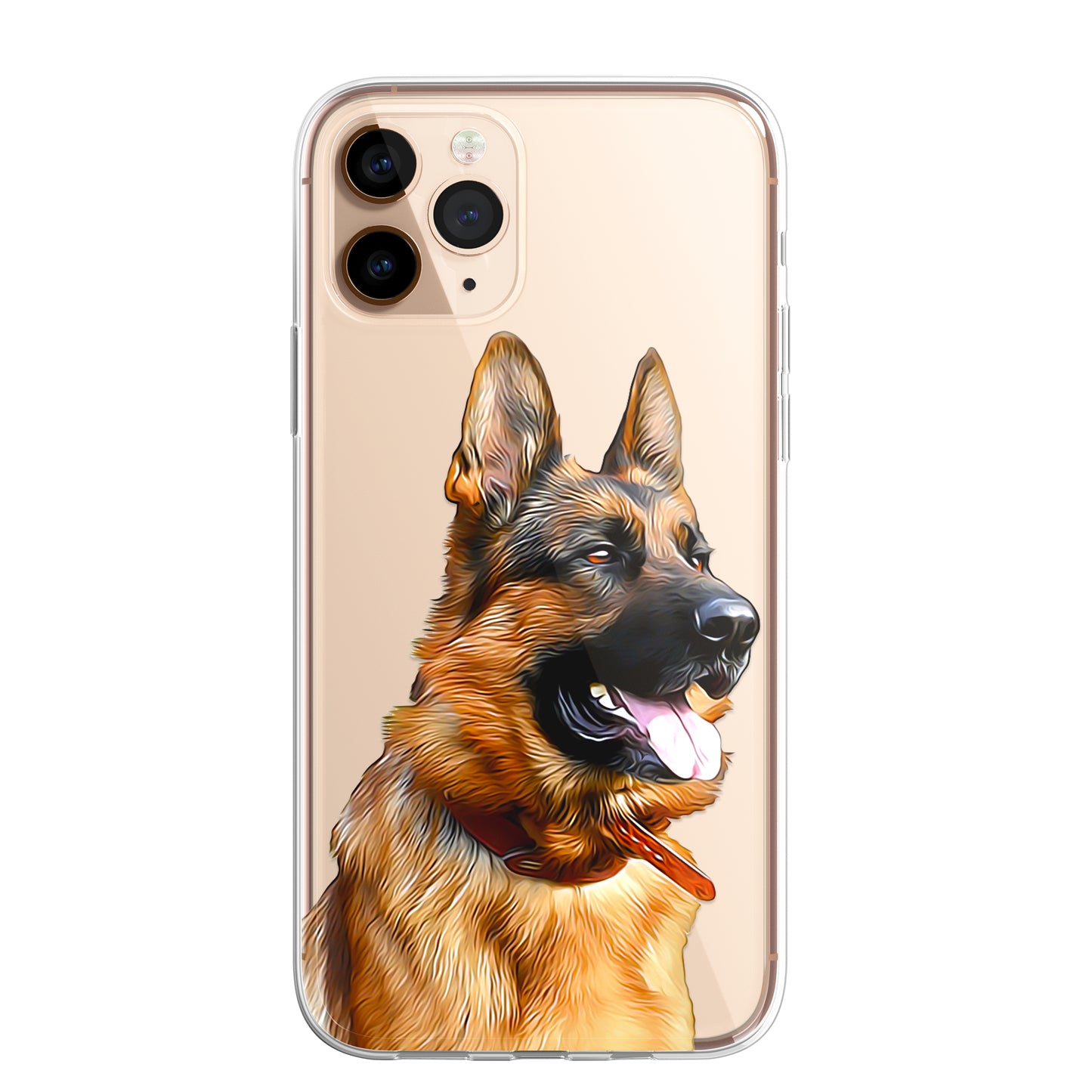 German Shepherd Alsatian Dog Phone Case Art CLEAR Cover Case for iPhone 14 13 12