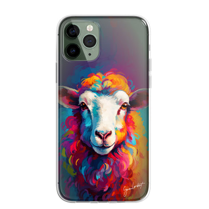 British Farm Animals Phone Case Palette Knife Art CLEAR Cover Case for iPhone 15 14 13 12 Pro +