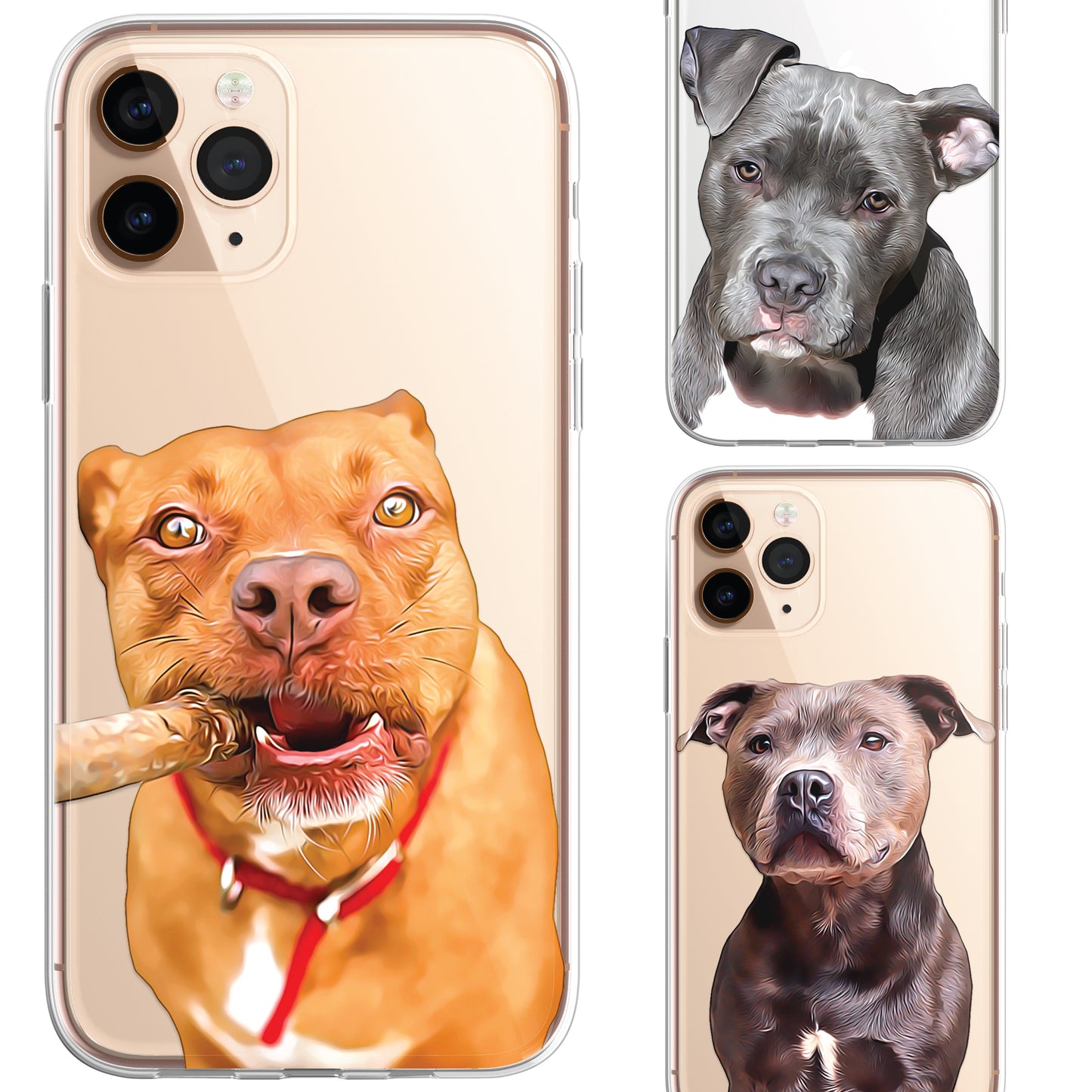 Staffy Staffordshire Terrier Pet Phone Case Brush CLEAR Phone Cover for iPhone